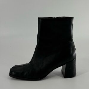 Naturalizer Vintage 90s Y2K Square Toe Block Heel Boots 7.5